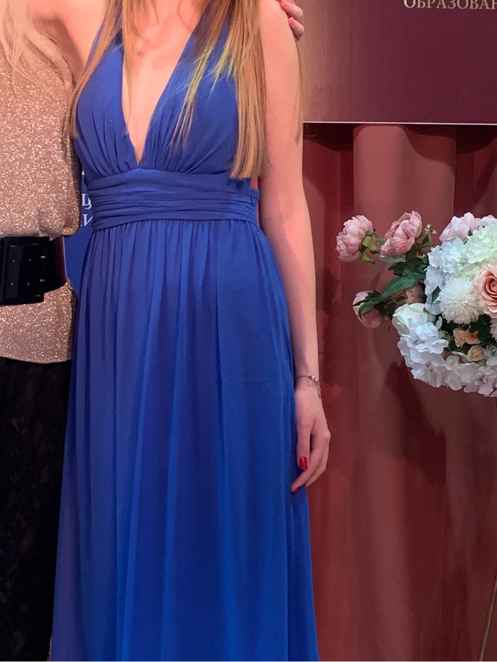 Gorgeous Royal Blue Floor-Length Prom Dress